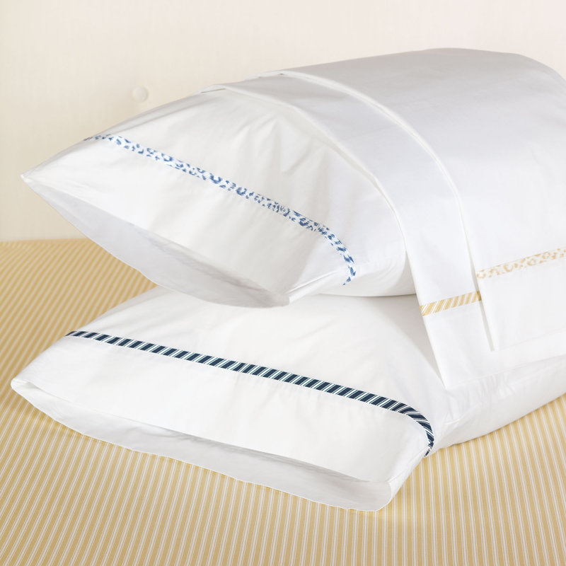 Hampton Egyptian Cotton Percale, Ink, Standard Pillowcase