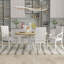 Retro 5-piece dining set extendable round table and 4 chairs,round table top with leaf,dining table set,dining room set Bowlds-388632243-388632241