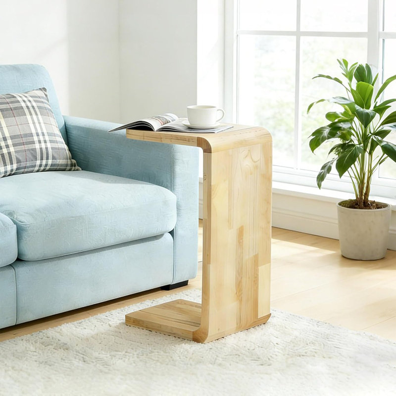 C-shaped End Table – Small Side Table For Couch