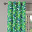Rideau décoratif à 2 panneaux et à œillets East Urban Home, 50 po x 54 po, blanc et vert-1734449523