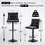 Tabouret de bar pivotant à hauteur réglable avec dossier et coussin de siège large (ensemble de 2)-1848337566-1848337507