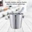 Buckingham Ice Bucket Stainless Steel Hammered Effect 21.5 cm 4.8 Litre