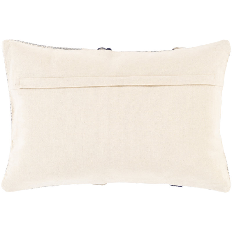 Housse de coussin lombaire rectangulaire Lelaina, Denim / marine