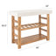 Console en bois et noyer marbré