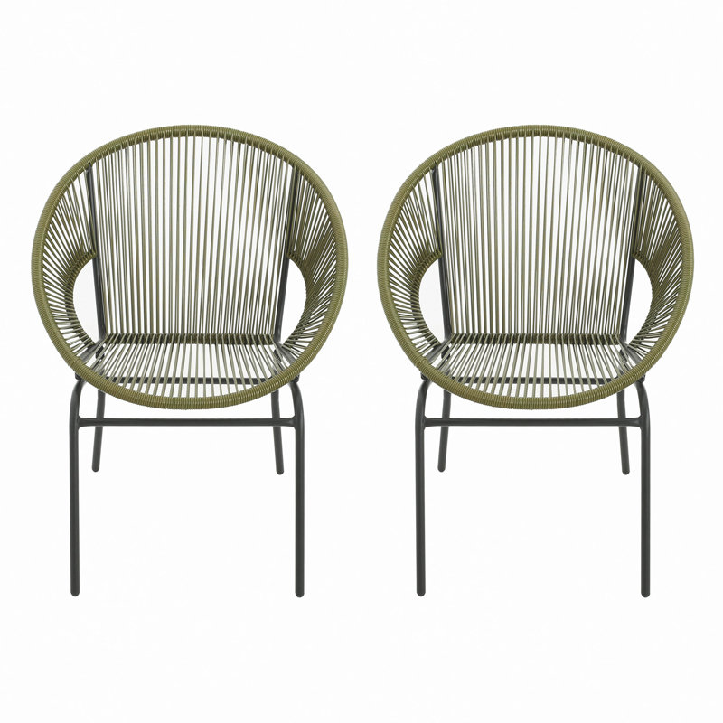 Chaise en osier, ensemble de 2