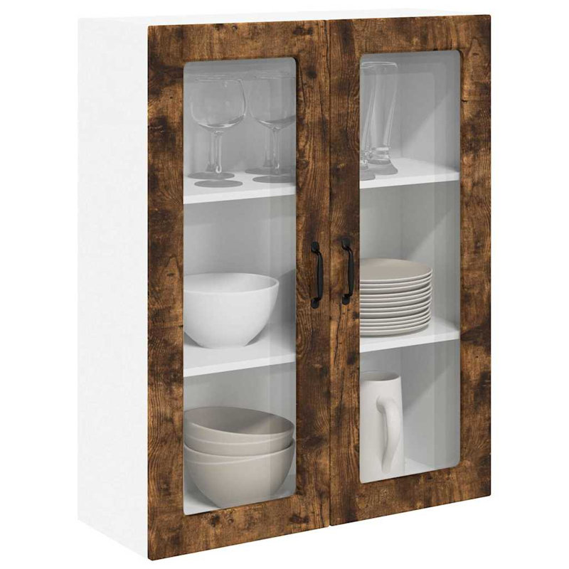 Vidaxl Kitchen Wall Cabinet Brown Oak 60 X 31 X 100 Cm Engineered Wood, Smoked Oak, 100cm H x 80cm W x 31cm D