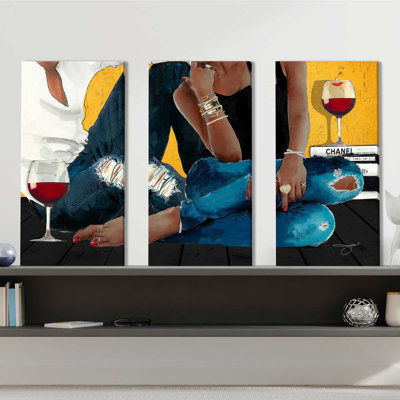 Casual Couple 2 par Jodi - reproduction d'art sur toile tendue à pièces multiples