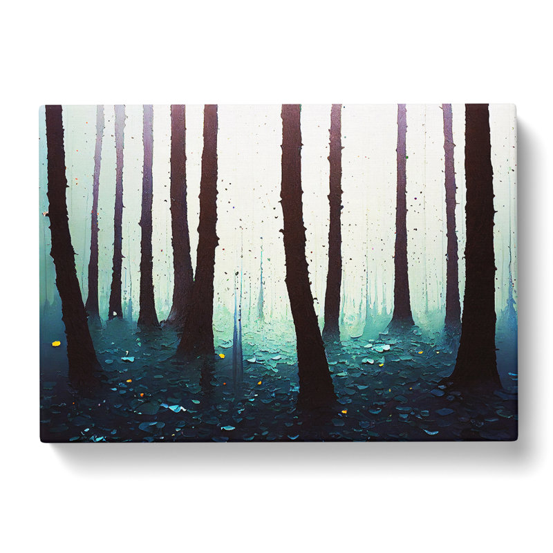 Dripping Paint Forest - Wrapped Canvas, 35cm H x 50cm W x 3cm D