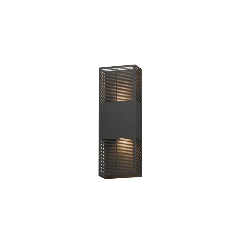 Grate-Outdoor Wall Mount, Architectural Bronze, 18" H x 6.25" W x 3.25" D