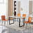 Modern Upholstered Armless Velvet Dining Chairs-954988552