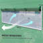 Outsunny 6 x 3 x 2m Polytunnel Greenhouse, 3 Roll-up Doors, Walk-in, Green