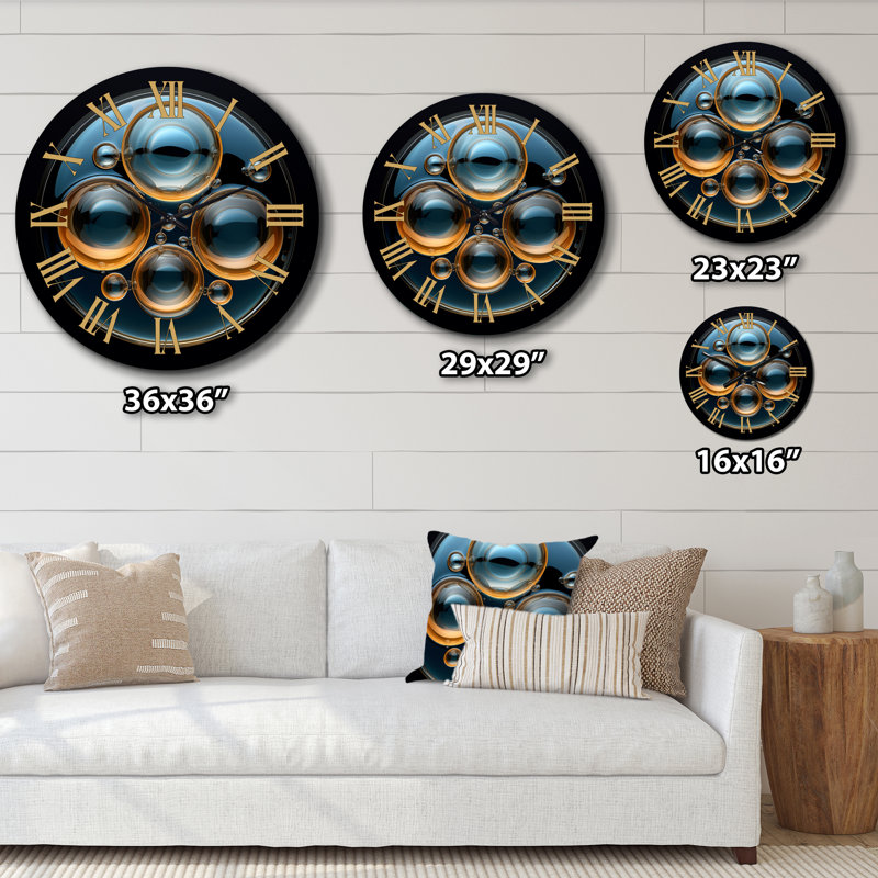 Horloge murale en métal, Grand