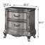 Table de chevet 2 tiroirs Antique Platinum