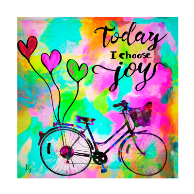 «Today I Choisissez Joy» sur toile par Ivan Guaderrama