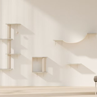 Modern Wall-Mounted Cat Furniture - 4pcs