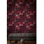Red Glass Mosaic Wallpaper Square Tile Grid Geometric Pattern Decorative Mural-130828344