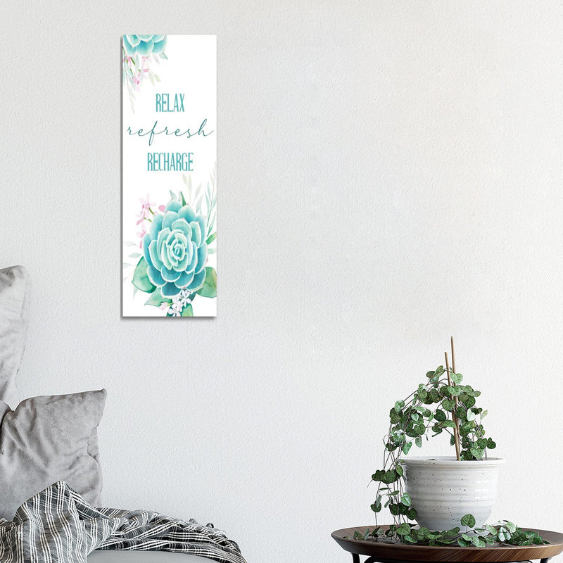 Relax Recharge I by Kimberly Allen - Wrapped Canvas Panoramic Print, 30.48 cm H x 91.44 cm W x 1.91 cm D