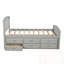 Lit plateforme simple avec 6 tiroirs de rangement-1263808064