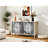 Sideboard Storage For Living, Dining And Kitchen With 4 Doors Adjustable Shelves. Classic Wood Grain Appearance, Superb Cabinet Doors, - Tipping Device, Made Cabinet, Thickened Panel, Extra Support-602493195