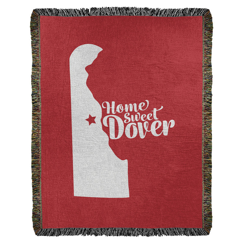 Jeté en coton tissé dover delaware, l 60 po x L 80 po, Rouge