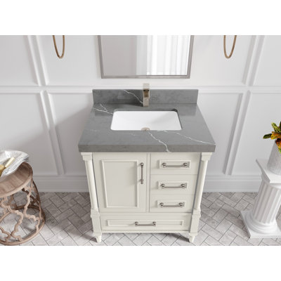 Meuble-lavabo simple 30 po avec plateau Aberdeen