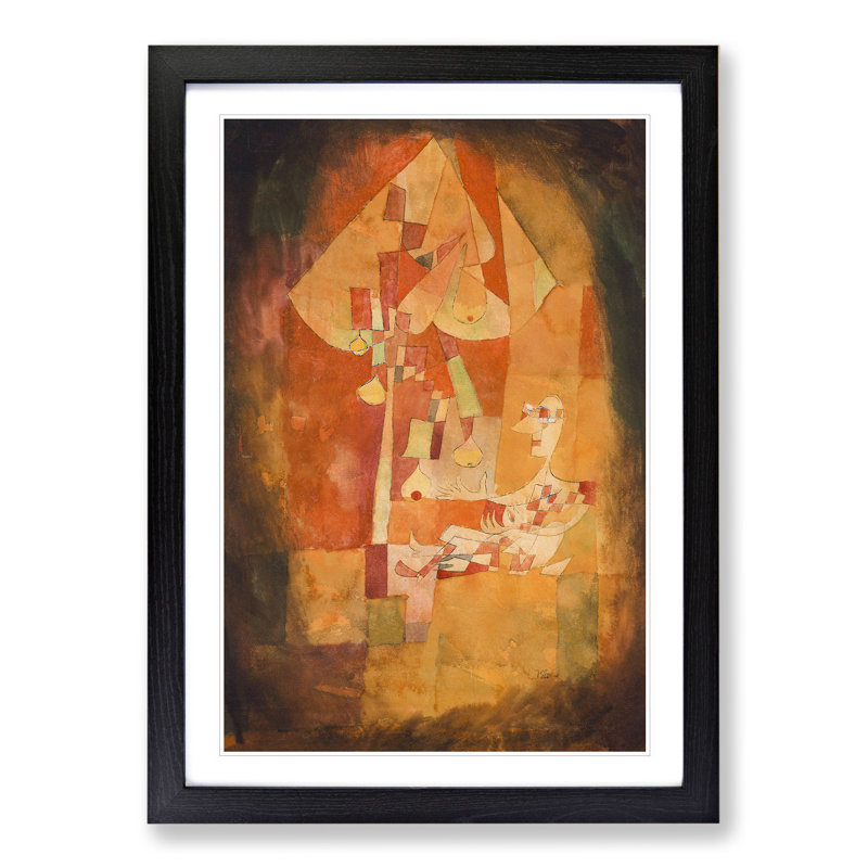 The Man Under the Pear Tree by Paul Klee - Picture Frame Painting, Black Framed, 36cm H x 27cm W x 2cm D