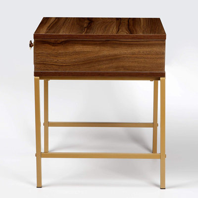 Tybalt 40cm W Metal Bedside Table