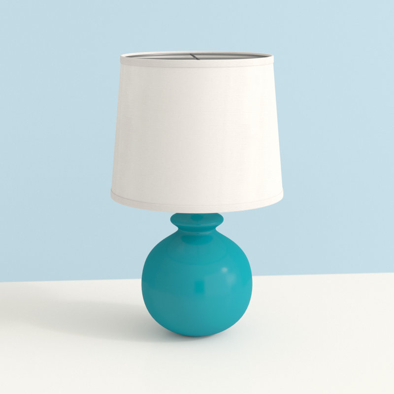 Lampe de table 21 po Abdias, Bleu Bristol brillant