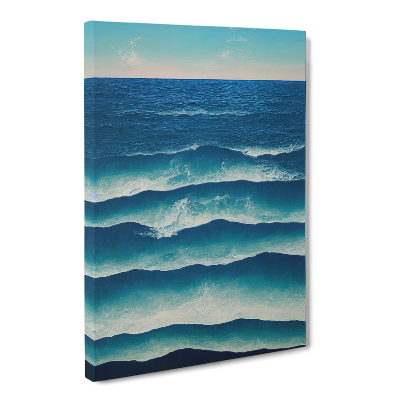 CAN-V0523-2215X Seascape Painting Conceptual Art - Wrapped Canvas Print, 50cm H x 35cm W x 3cm D