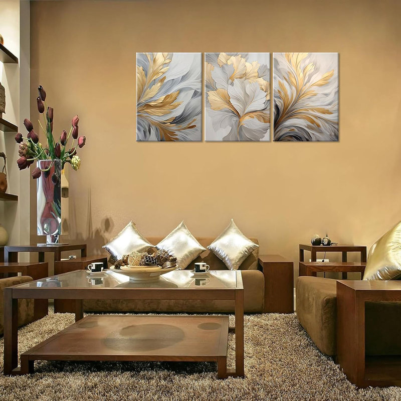 3 Piece Wrapped Canvas Print, 60 cm H x 40 cm W