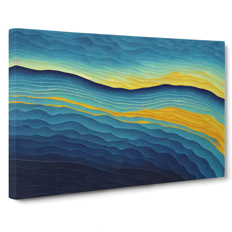 Modern Audio Soundwave Art Vol.2 Abstract - Wrapped Canvas, 35cm H x 50cm W x 3cm D