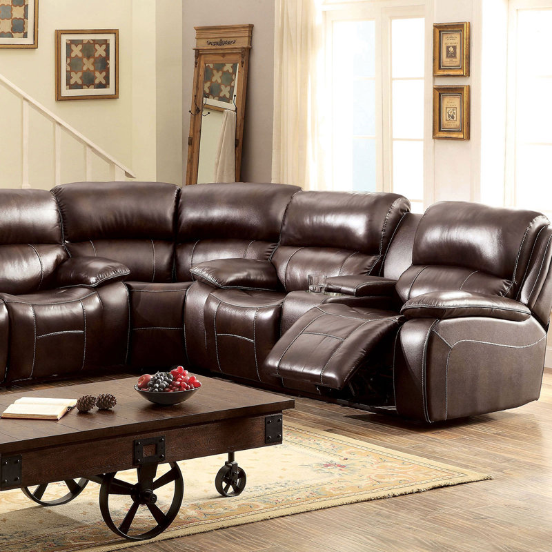 Holsinger Upholstered Reclining Curved Sectional Symmetrical
