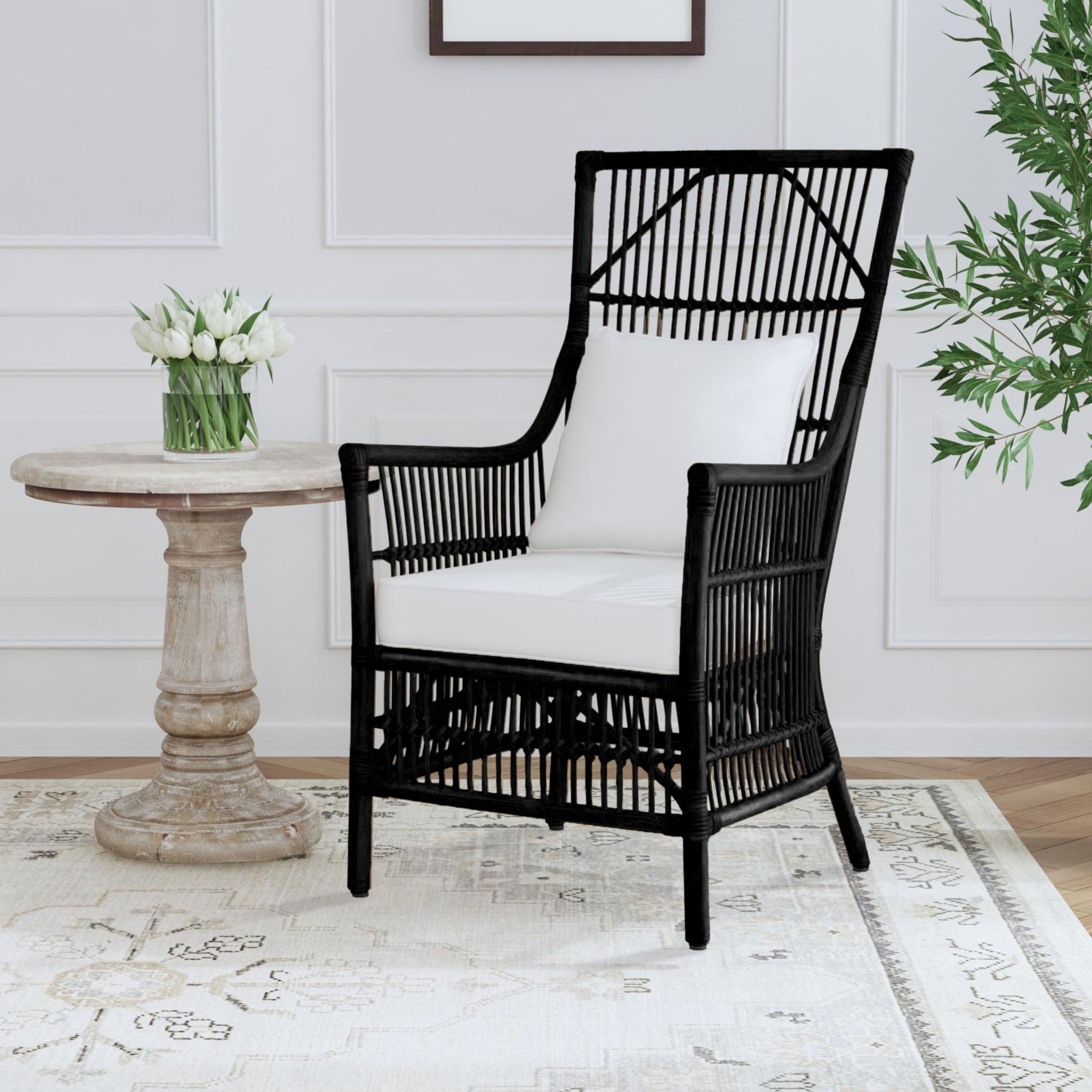 Barkley Upholstered Armchair, Black
