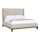 Michael Weiss Solid Wood Wingback Bed