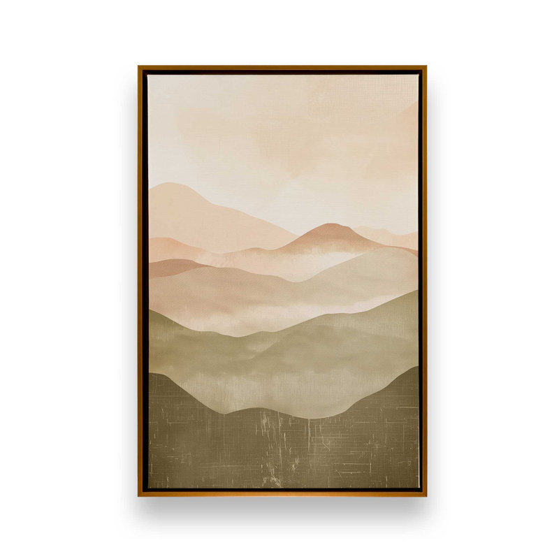 Sunset Jasper, ensemble de 2, H 37 po x l 50 po, Cadre flottant or poli
