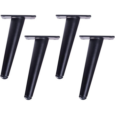 Solid Metal Round Sofa Legs For Mid-Century Modern Furniture, Universal Replacement Legs For Sofa, Couch, Bed, And Coffee Table, Set Of 4