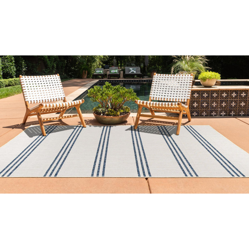 Tapis intérieur / extérieur Jill Zarin Anguilla, Rectangle 5 pi 3 po x 8 pi