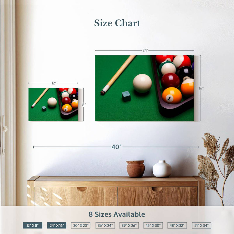 Équipement de billard Senne, H 16 po x l 24 po