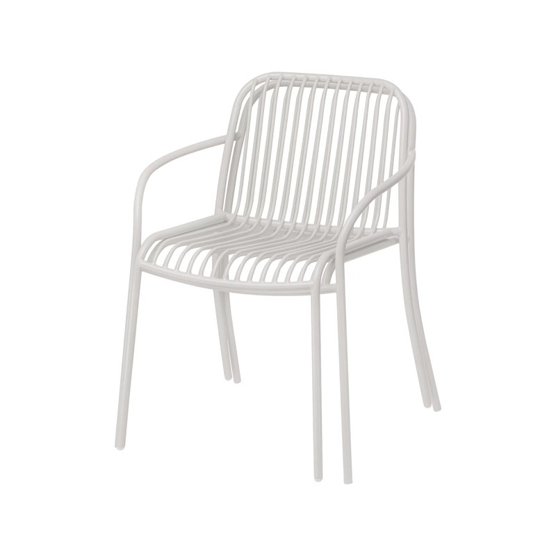 Fauteuil de salle à manger YUA, Soie grise