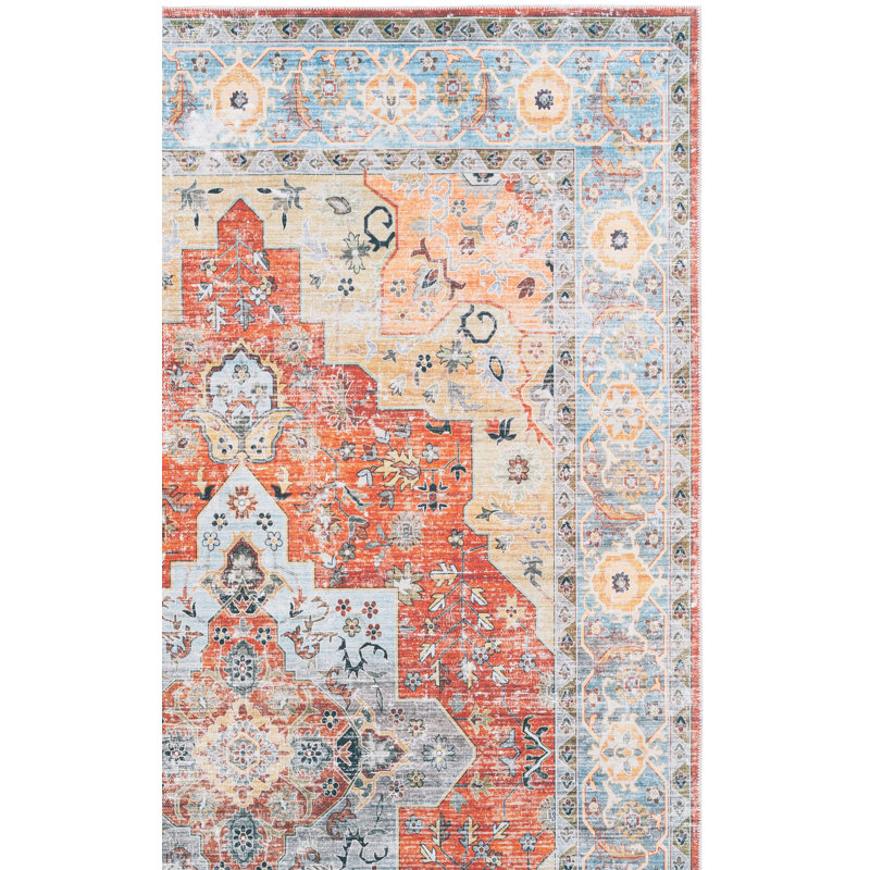 Tapis Arizona 126 rouille / turquoise, Rectangle 9 pi x 12 pi