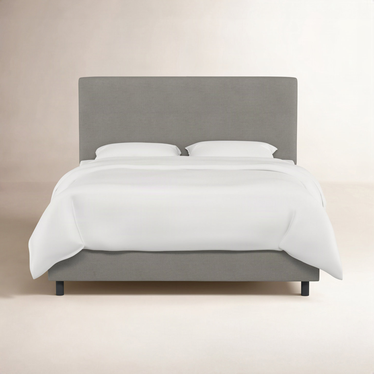 Eisley Cotton Upholstered Bed, King, Classic Grey Linen