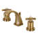Kingston Brass Millennium Two-Handle 3-Hole Deck Mount Widespread Bathroom Faucet with Brass Pop-Up Drain