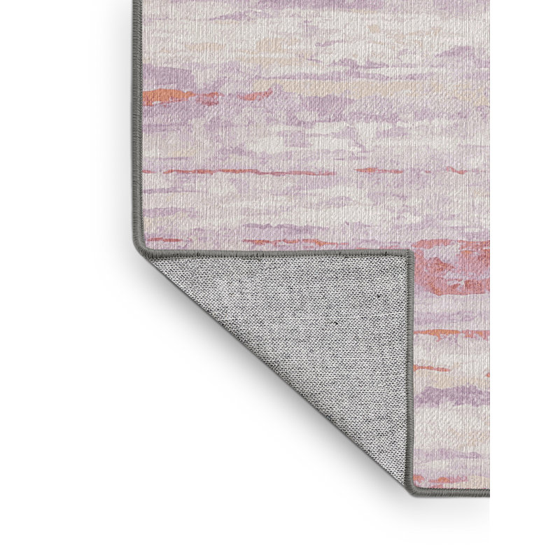 Machine Washable Gray Area Rug, Rectangle 7' x 9'