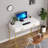 40” White And Gold Computer Desk With 2 Drawers