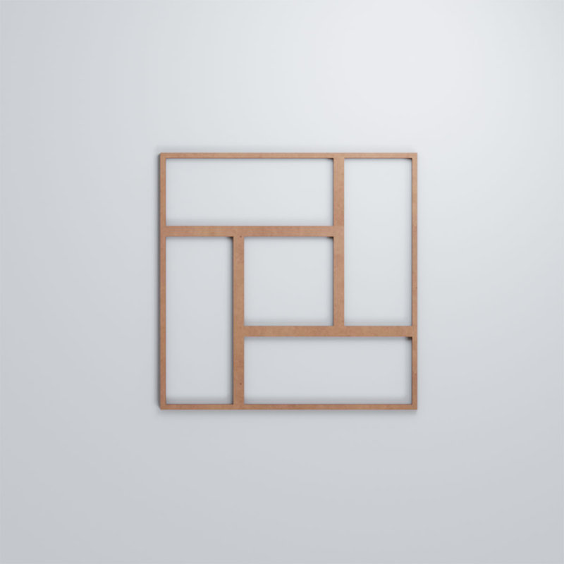 Panneaux muraux décoratifs en bois Sheffield, Bois, H 11 3/8 po x l 11 3/8 po x P 1/4 po