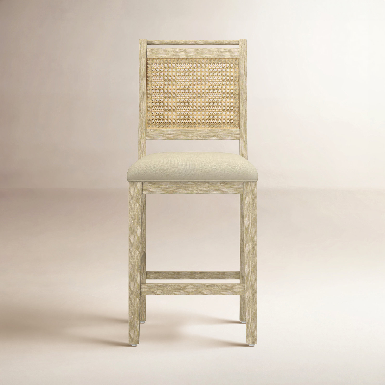 Jill Cane Counter Stool, Light Washed Oak