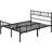 Minimalist Metal Slatted Bed Platform with Arrow Design Headboard-1221307251-1221195389