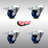 4 Piece Solid Polyurethane Caster Set