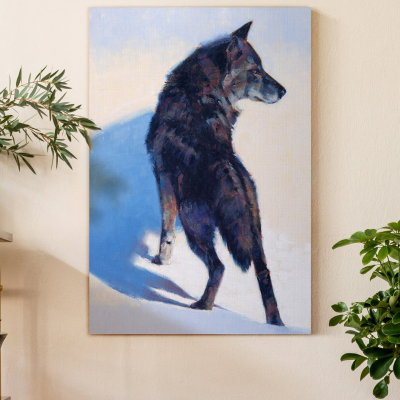 «Wolf Study I», reproduction d'art sur toile tendue, H 12 po x l 8 po x P 1,5 po