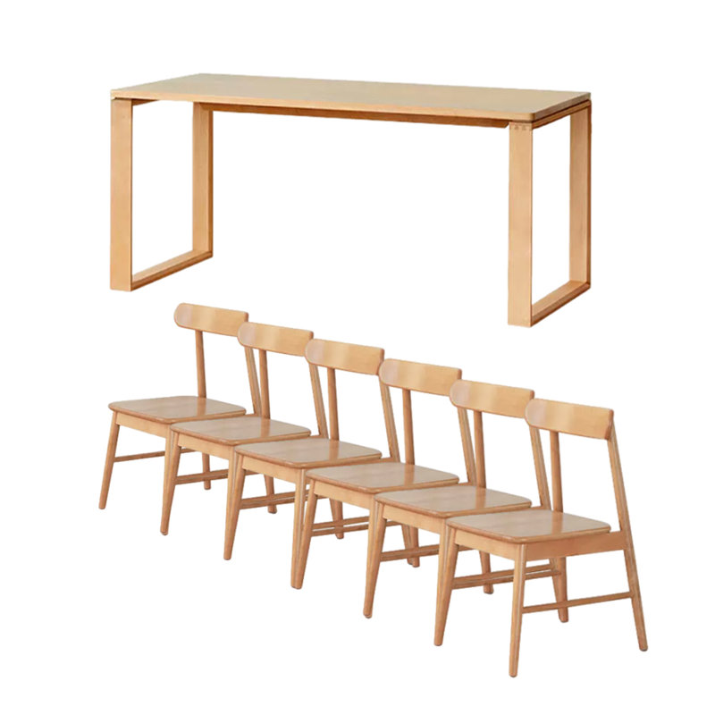 Long table work table Solid wood large board table, 29.52"H x 62.99"L x 31.49"W